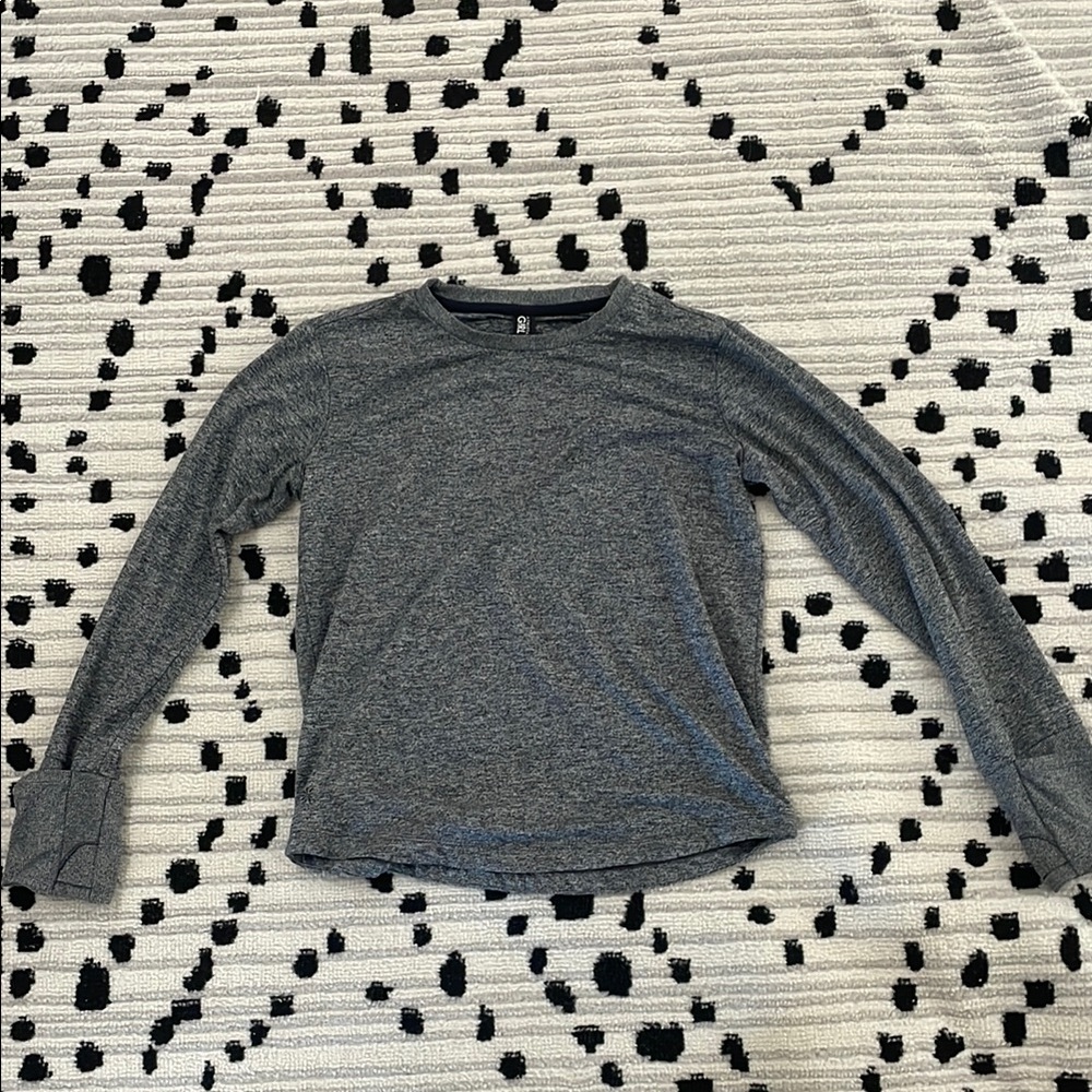 Gray Long Sleeve Top